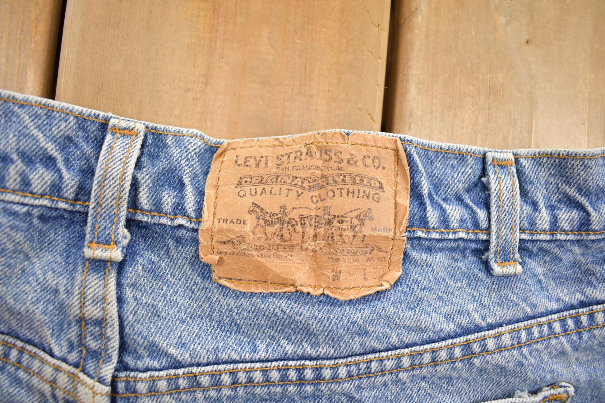 Vintage 1980s Levi's Orange Tab Jeans Size 34 x 27