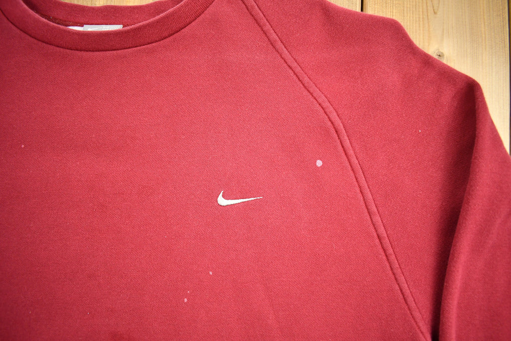 Vintage Nike Embroidered Mini Swoosh Raglan Crewneck Sweatshirt