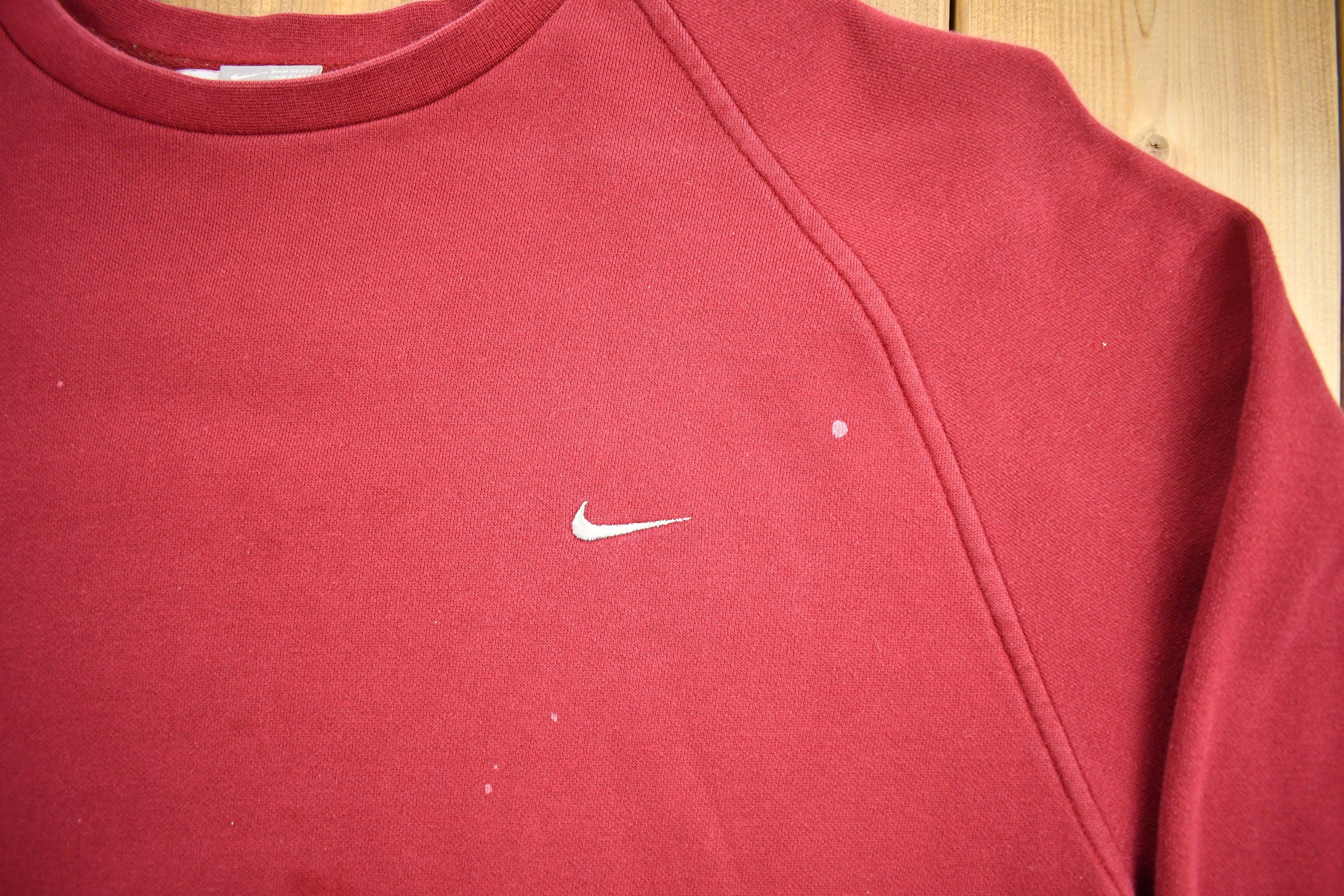 Vintage Nike Embroidered Mini Swoosh Raglan Crewneck Sweatshirt