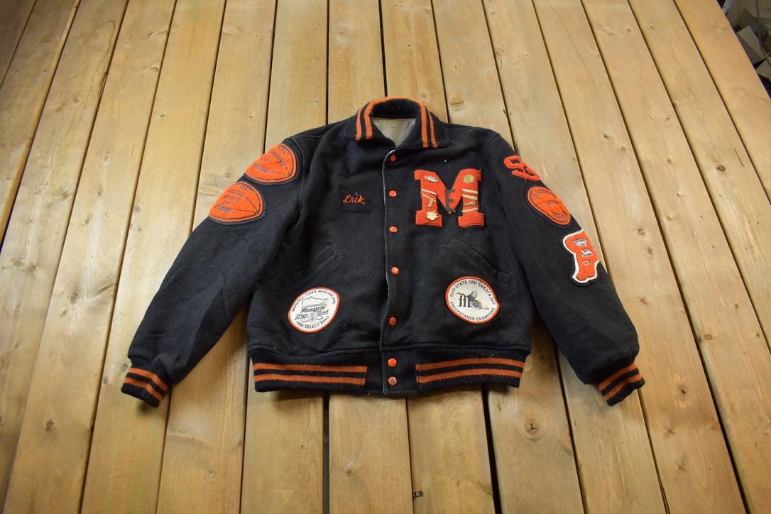 Vintage 1993 Marshall Tiger Marching Band Wool Varsity Jacket