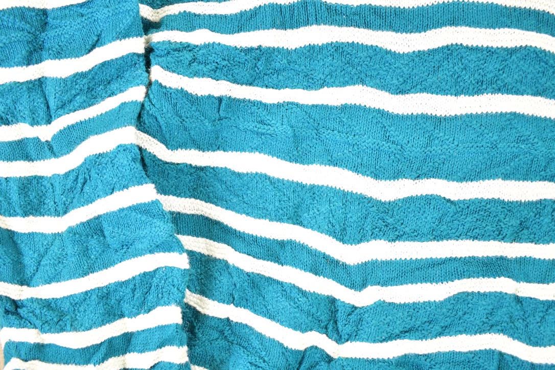 Vintage 1990s City Streets Striped Knit Crewneck Sweater Men's L