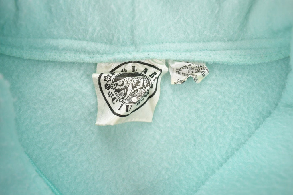 Vintage 1990s Polar Club Ice Blue Fleece Sweater