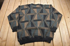Vintage 1990s Jantzen Geometric Knit Crewneck Sweater