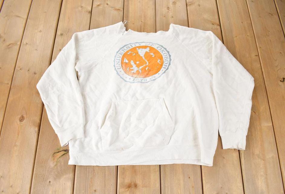 Vintage 1990s University Of Okoboji Souvenir Distressed Sweater Made In USA
