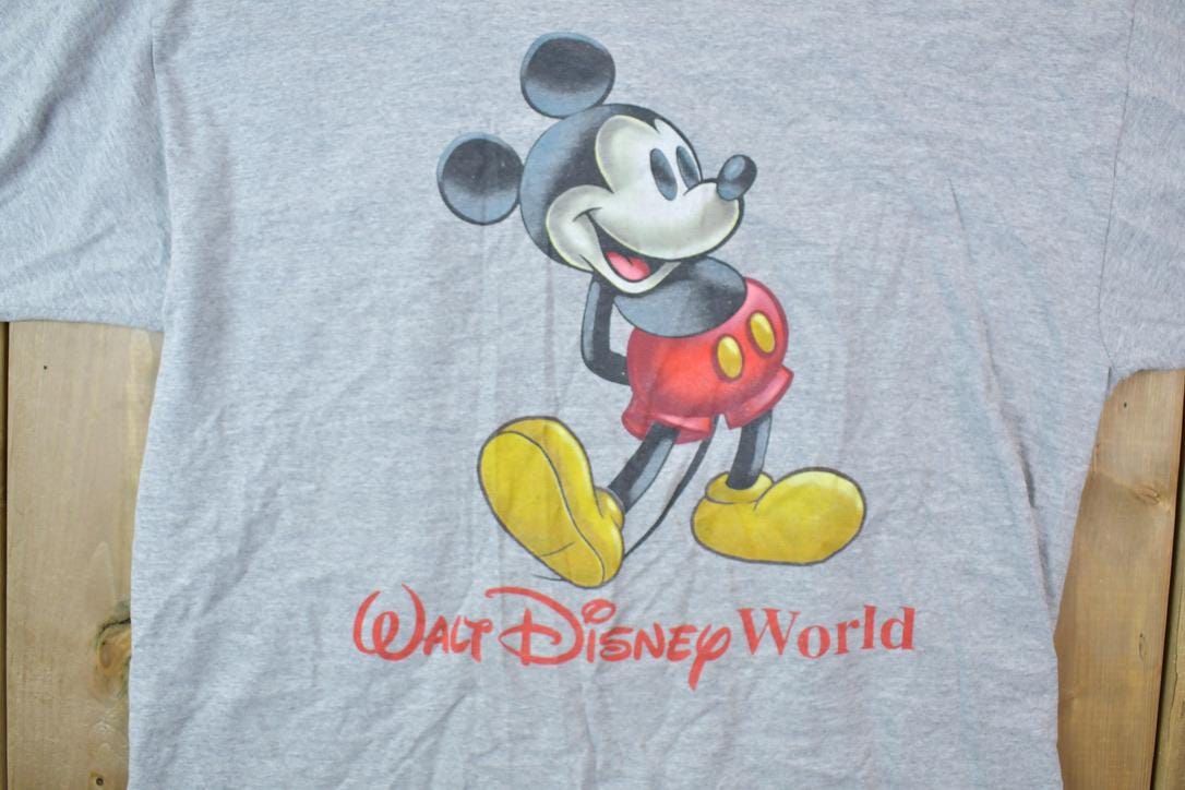 Vintage 1990s Walt Disney World Mickey Cartoon Promo T-Shirt