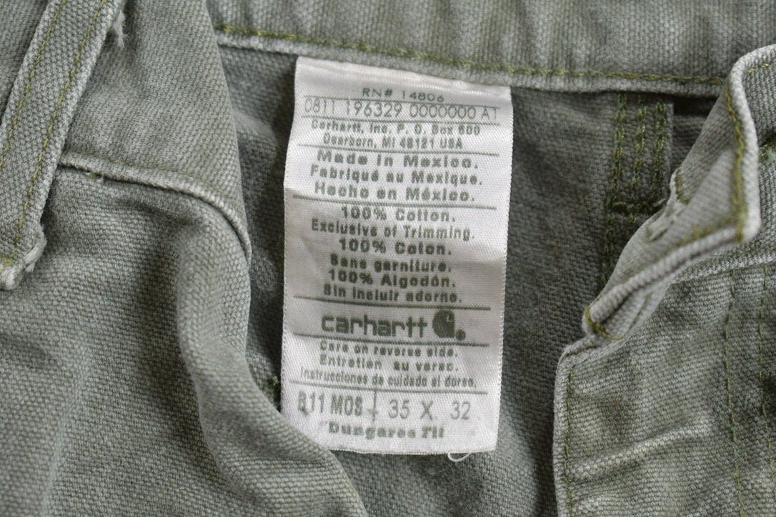 Vintage 1990s Carhartt Olive Shorts Size 34