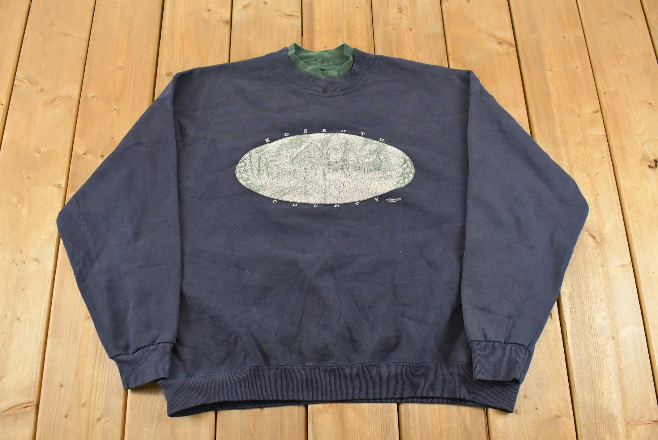 Vintage 1995 Kossuth County Souvenir Crewneck Sweatshirt Men's 2XL