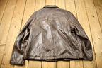 Vintage 1980s Brown Leather Button Up Jacket