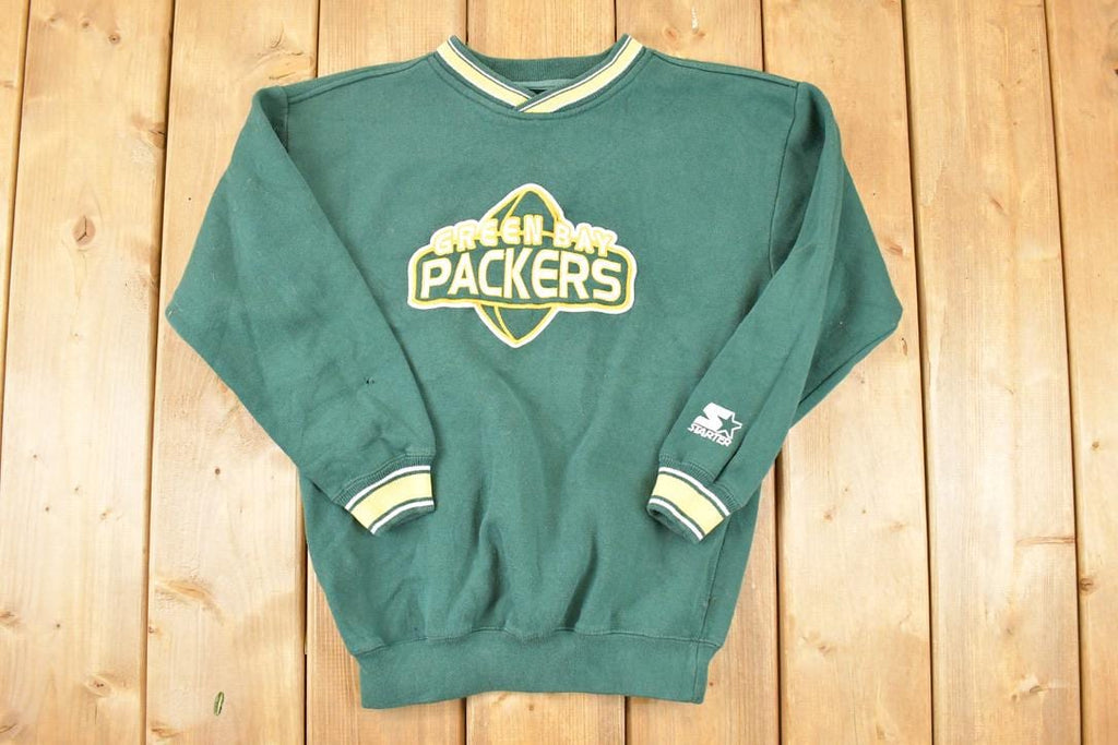 Vintage 1990s Starter Green bay Packers Embroidered NFL Crewneck Sweatshirt Youth M