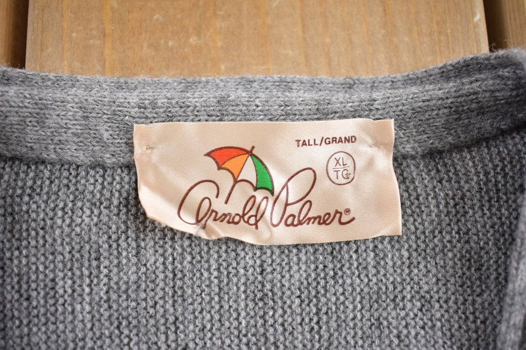 Vintage 1980s Arnold Palmer Knit Cardigan Sweater