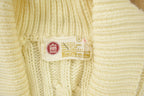 Vintage 1970s Sears Men's Store 3D Cable Knit Cardigan Sweater