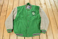 Vintage 1990s Boston Celtics NBA Basketball Embroidered Wool Varsity Jacket Men's Large