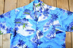 Vintage 1980s Tropicana Hawaii Beach Theme Button Up Shirt