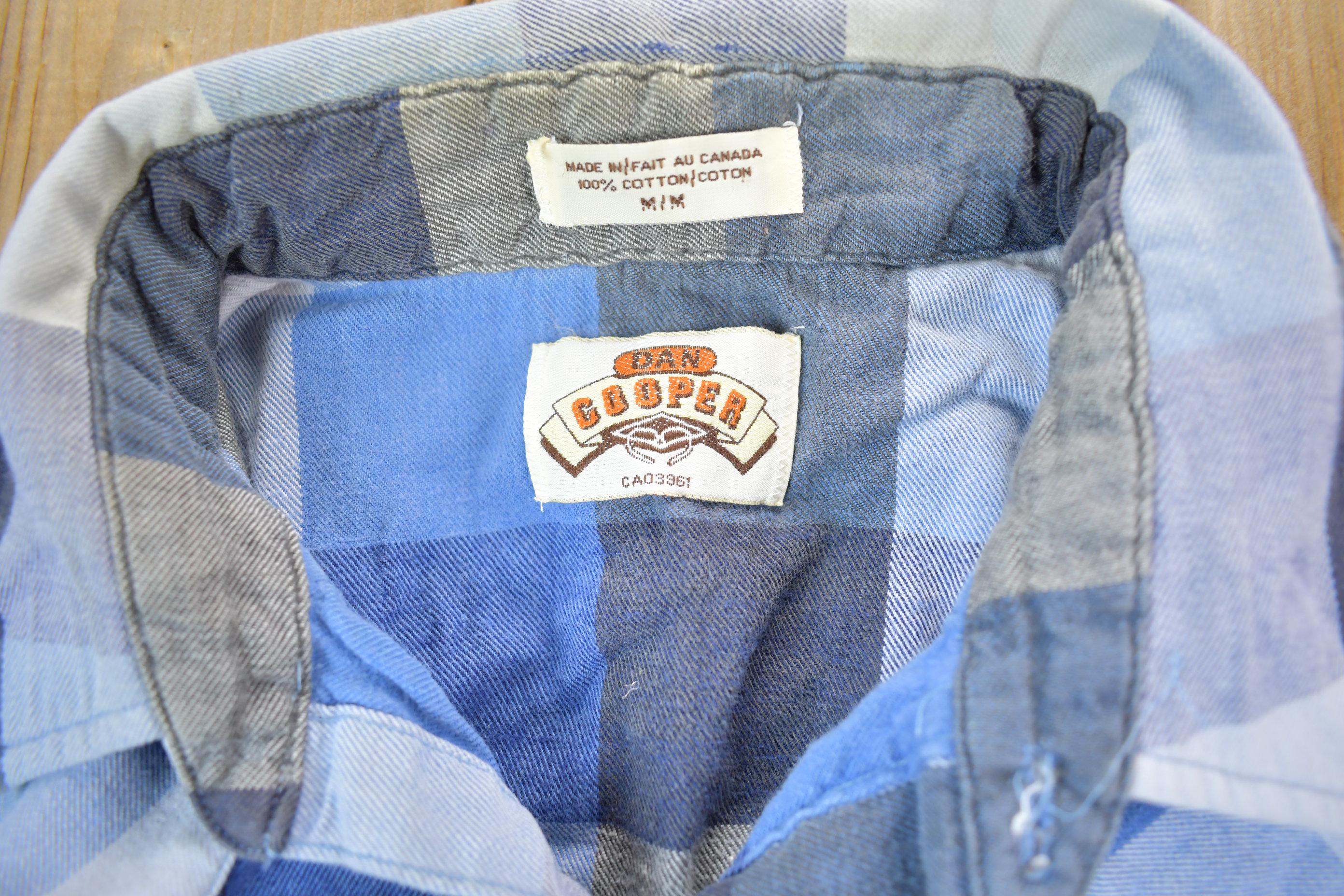 Vintage 1990s Blue Plaid Button Up Shirt