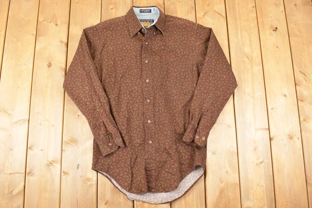 Vintage 1990s Ralph Lauren Chaps Paisley AOP Button Up Shirt Men's M