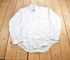 Vintage 1980s Arrow Paddock Club Blank Button Up Shirt Made In USA