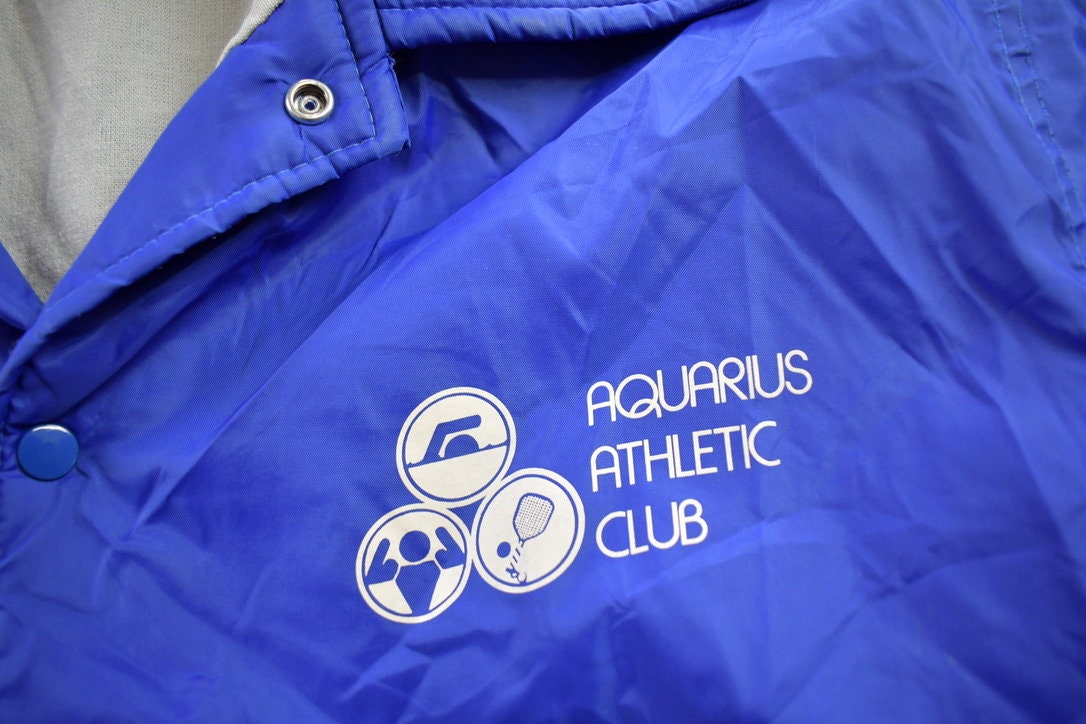 Vintage 1980s Aquarius Athletic Club Bomber Jacket