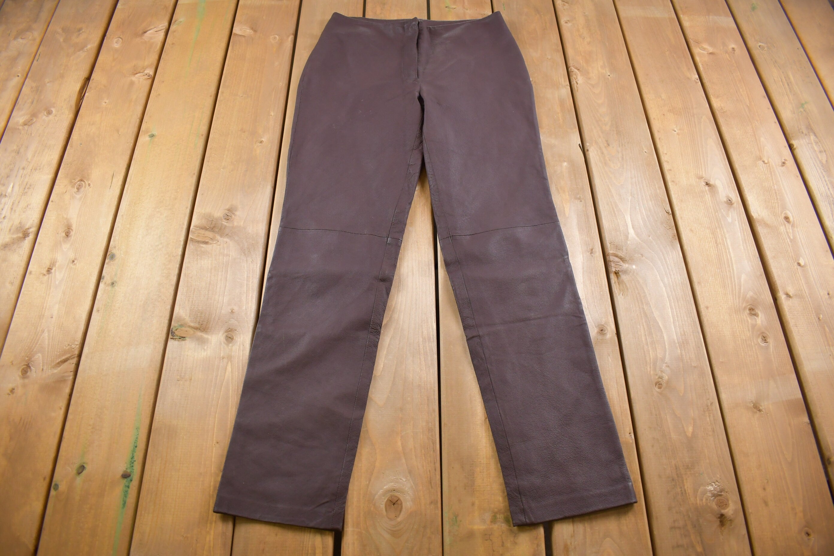 Vintage 1990's Women's Low Rise Leather Pants 28 x 31