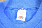 Vintage 1990s Fruit Of The Loom Blue Blank Crewneck Sweatshirt