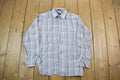 Vintage 1990s Blue Plaid Button Up Shirt