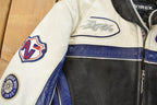Vintage 1990s Avirex Racing Leather Varsity Jacket Women's S