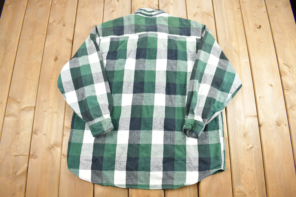 Vintage 1990s Moose Creek Plaid Flannel Button Up Shirt