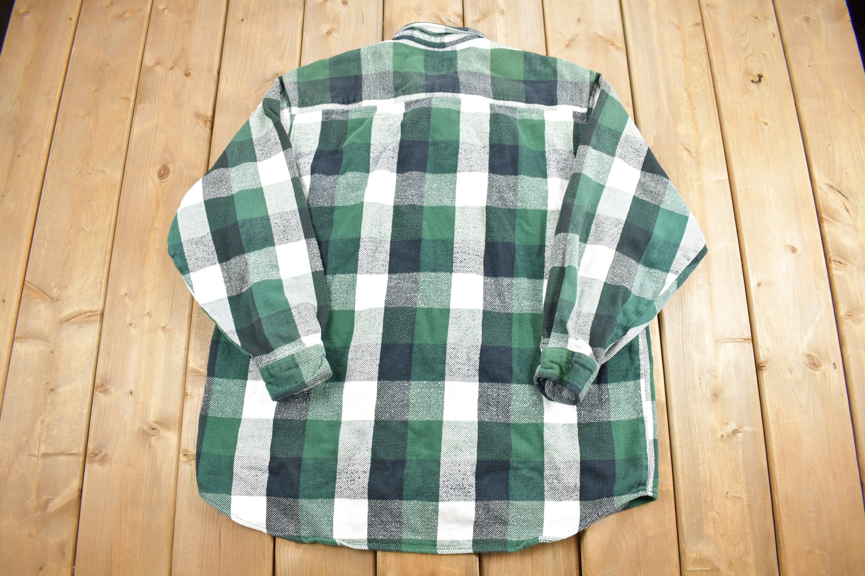Vintage 1990s Moose Creek Plaid Flannel Button Up Shirt