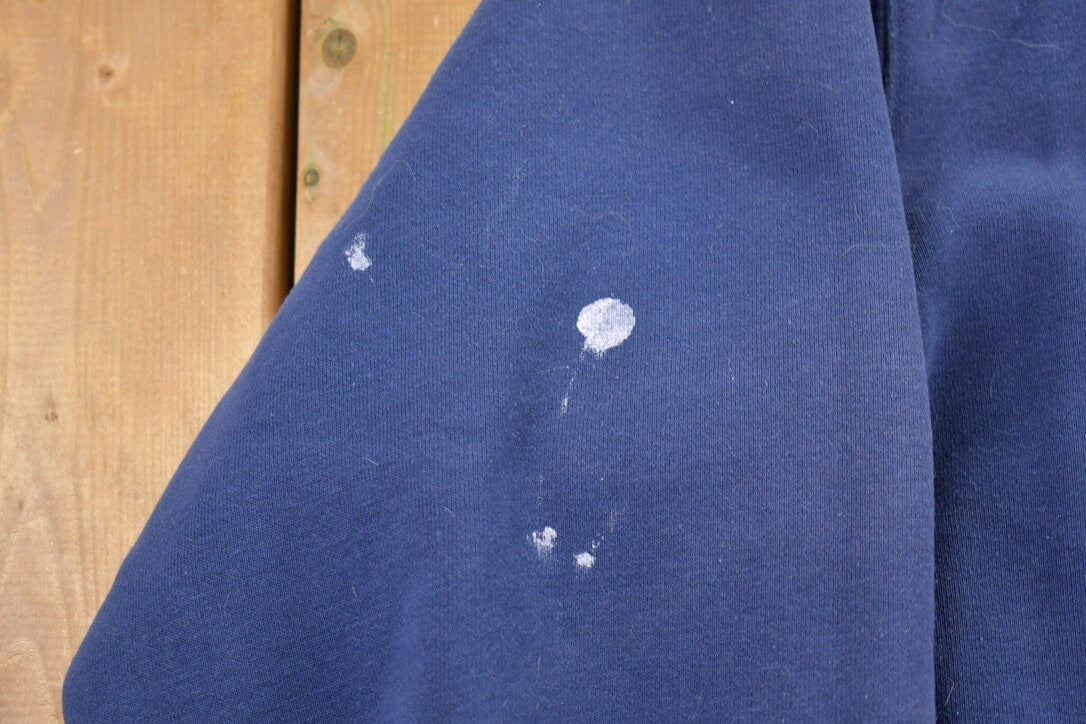 Vintage 1990s Carhartt Thermal Lined Heavy Weight Hoodie / Vintage Workwear / Vintage Carhartt / Thermal Hoodie / Distressed Paint Splatter