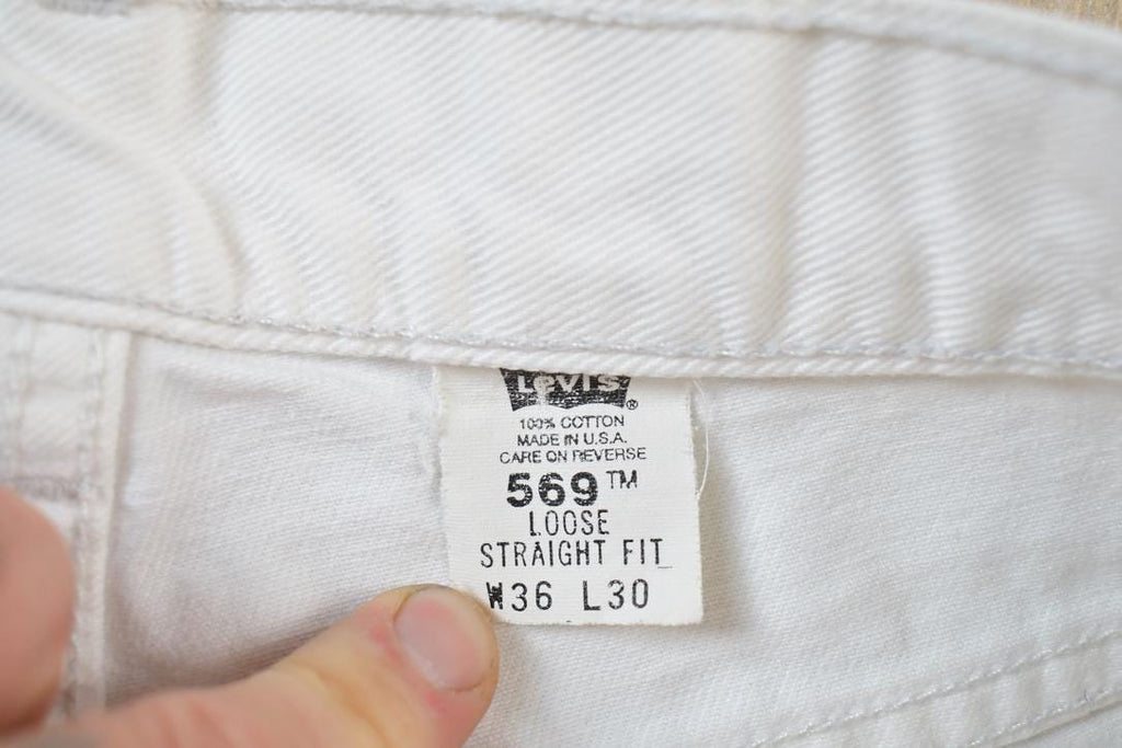 Vintage 1990s Levi Strauss Red Tab 569 Denim Jeans Size 36 x 30 Made In USA