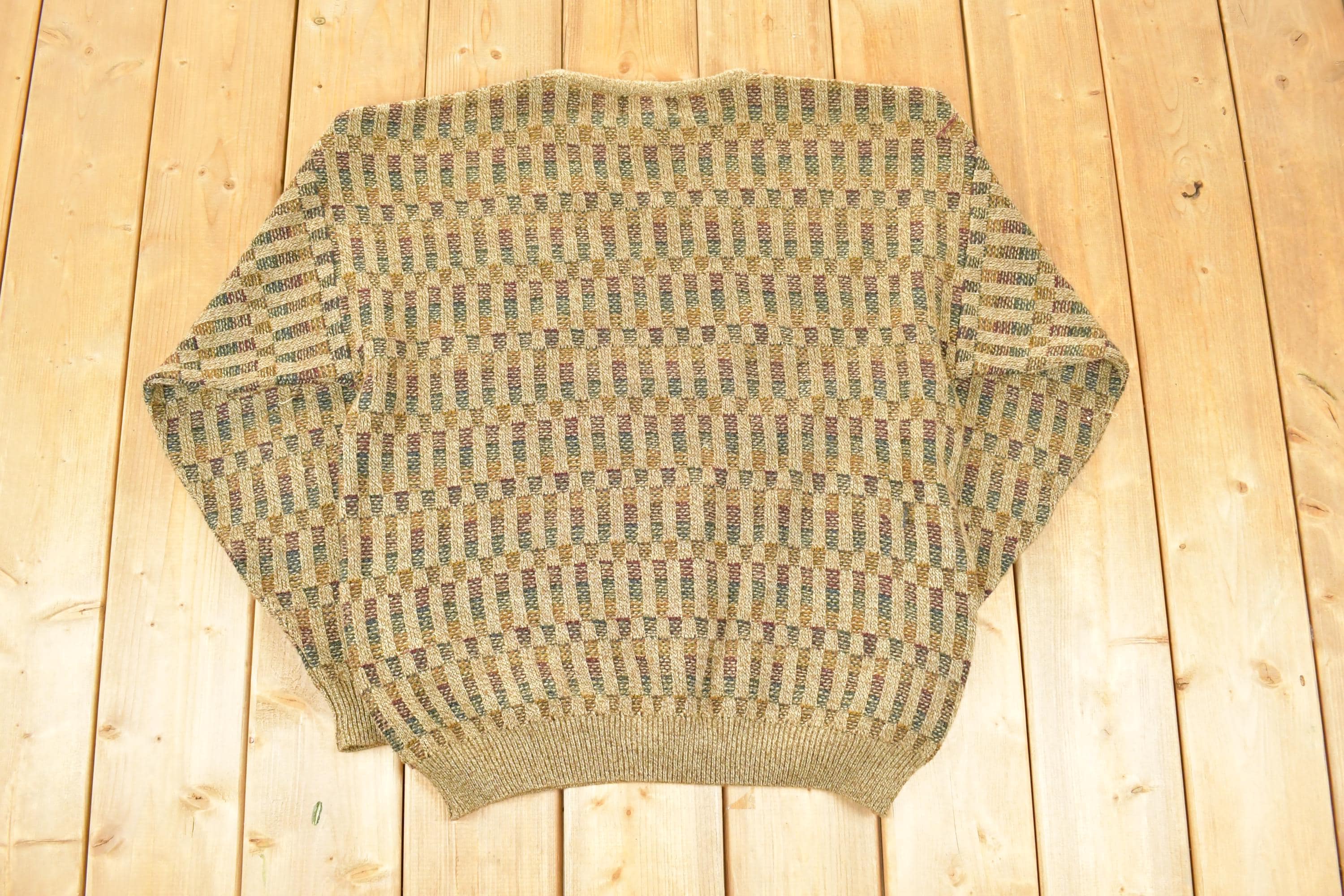 Vintage 1990s Gianfranco Ruffini Italy Knit Crewneck Sweater Men's L