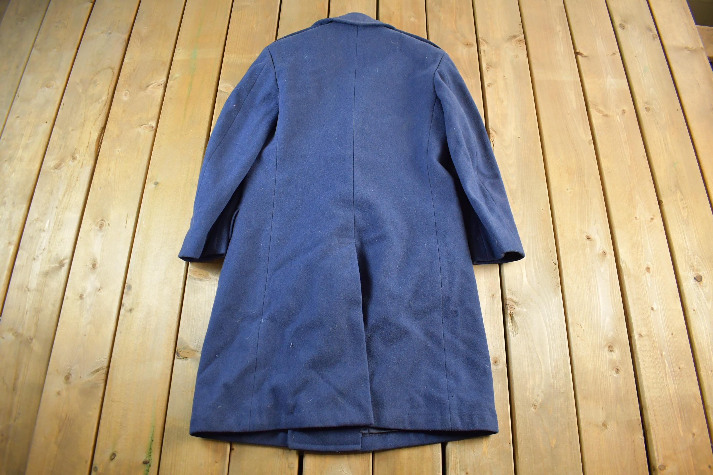 Vintage 1950s Air Force Wool Trench Coat Men's XS