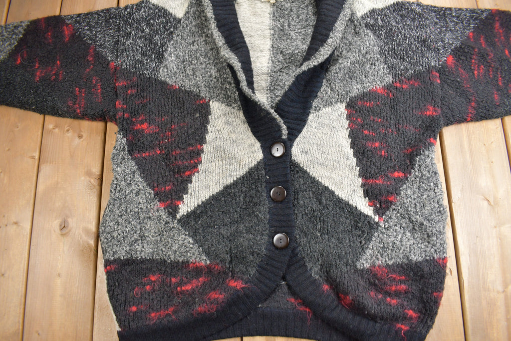Vintage 1990s Tony Lambert Shawl Collar Knit Cardigan Sweater