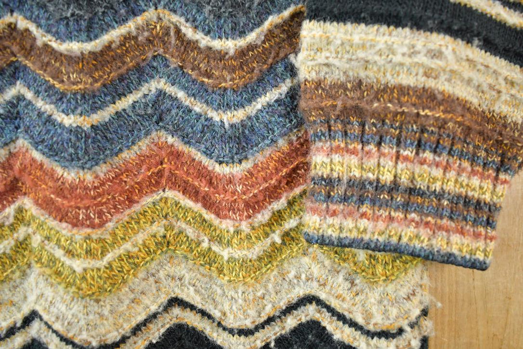 Vintage 1990s Protege Knit Abstract Pattern Crewneck Sweater