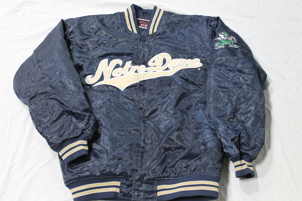 Vintage 1990s University Of Notre Dame Fighting Irish Varsity Bomber Jacket