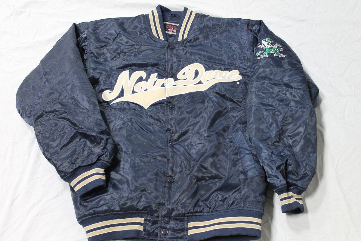 Vintage 1990s University Of Notre Dame Fighting Irish Varsity Bomber Jacket