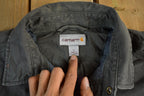 Vintage 1990s Carhartt Blanket Lined Shirt Jacket Men's Medium