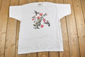 Vintage 1990s Hummingbird Floral Theme Graphic T-Shirt