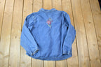 Vintage 1990s Keren hart Denim Floral Embroidered Button Up Shirt / 1990s Button Up / Vintage Flannel / Basic Button Up