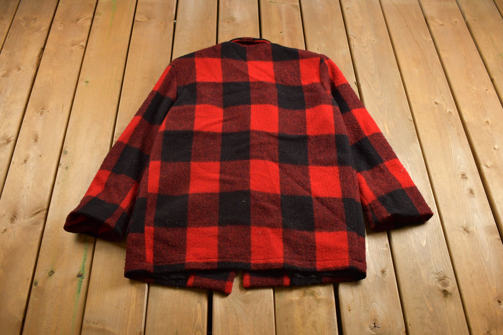 Vintage 1980s Ivy Koral Plaid Overcoat
