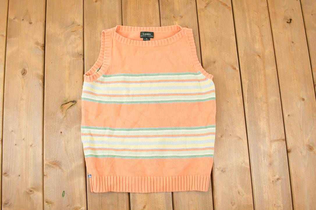 Vintage 1990s Lauren Ralph Lauren Knit Crewneck Sweater Vest Women's M