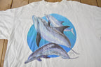 Vintage 1990s Dolphins Theme Single Stitch Graphic T-Shirt Made In USA