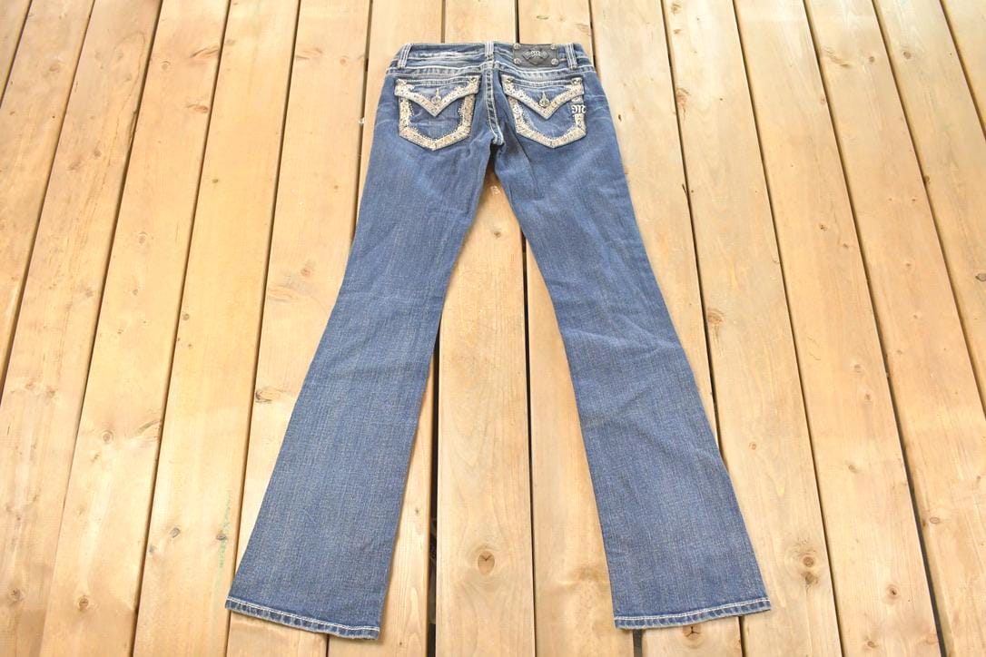 Vintage Deadstock Y2K Miss Me Bedazzled Low Rise Jeans Women's Size 26x31