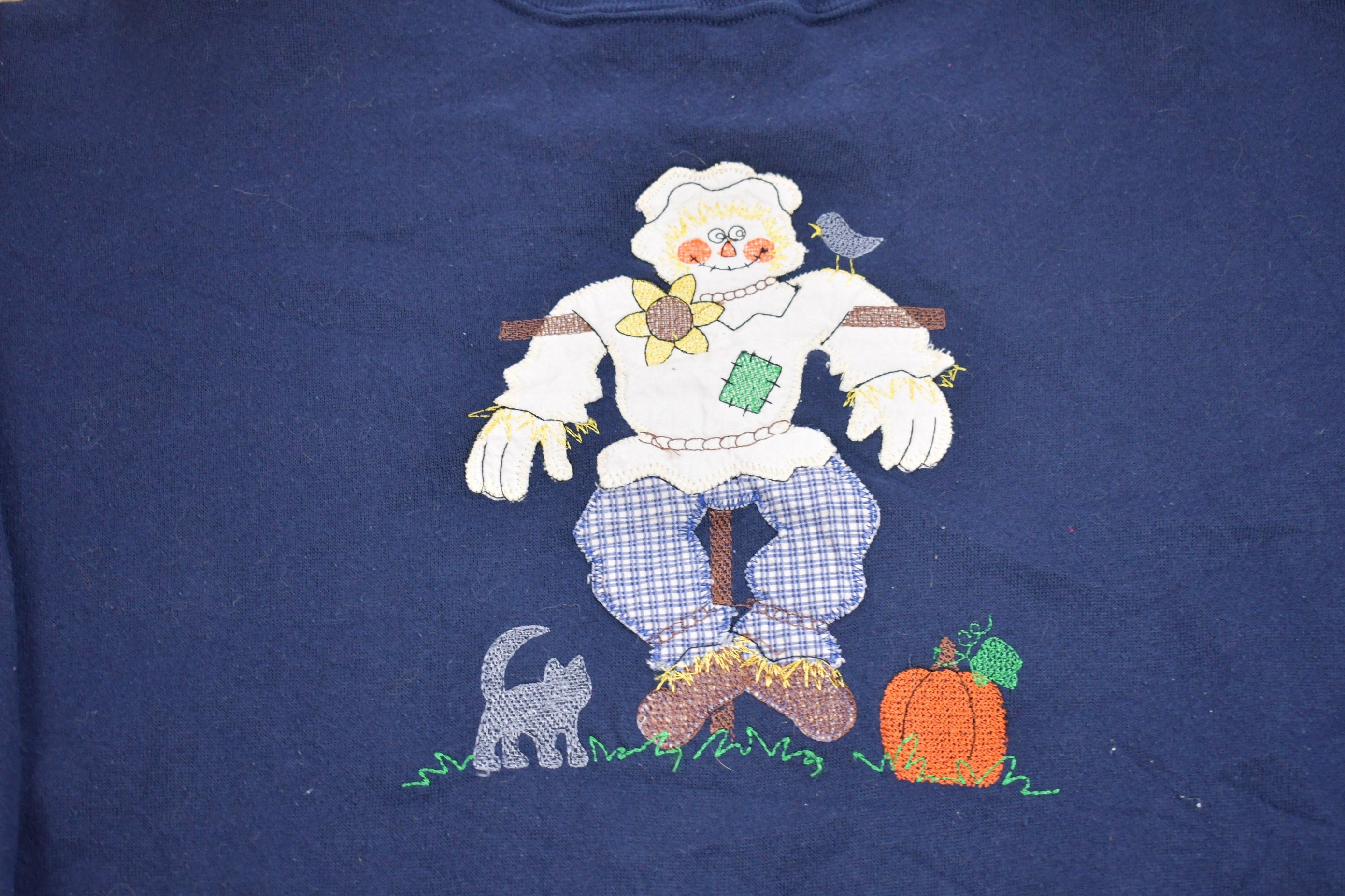 Vintage 1990s Happy Scarecrow Crewneck Sweatshirt