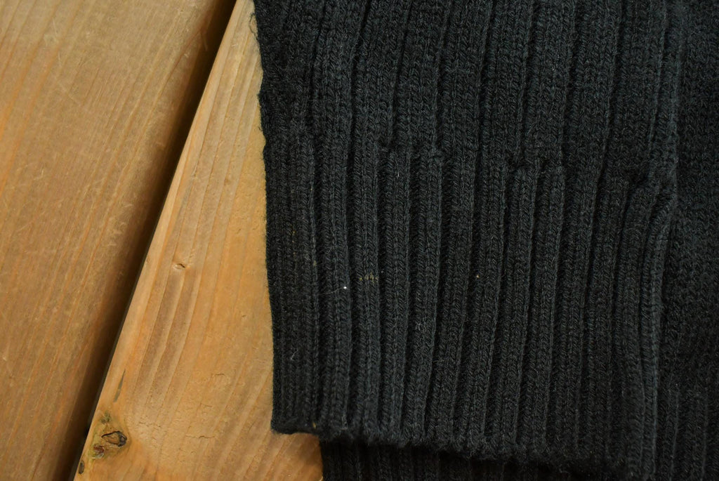 Vintage 1980s Jordan Craig Acrylic Knit Leather Patch Crewneck Sweater Men's L /