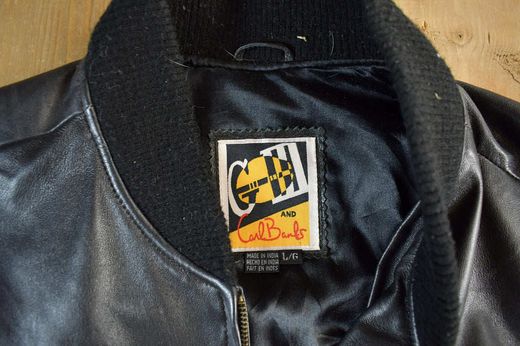 Vintage 1990s Pittsburgh Steelers Leather Varsity NFL Football Jacket Men's Large