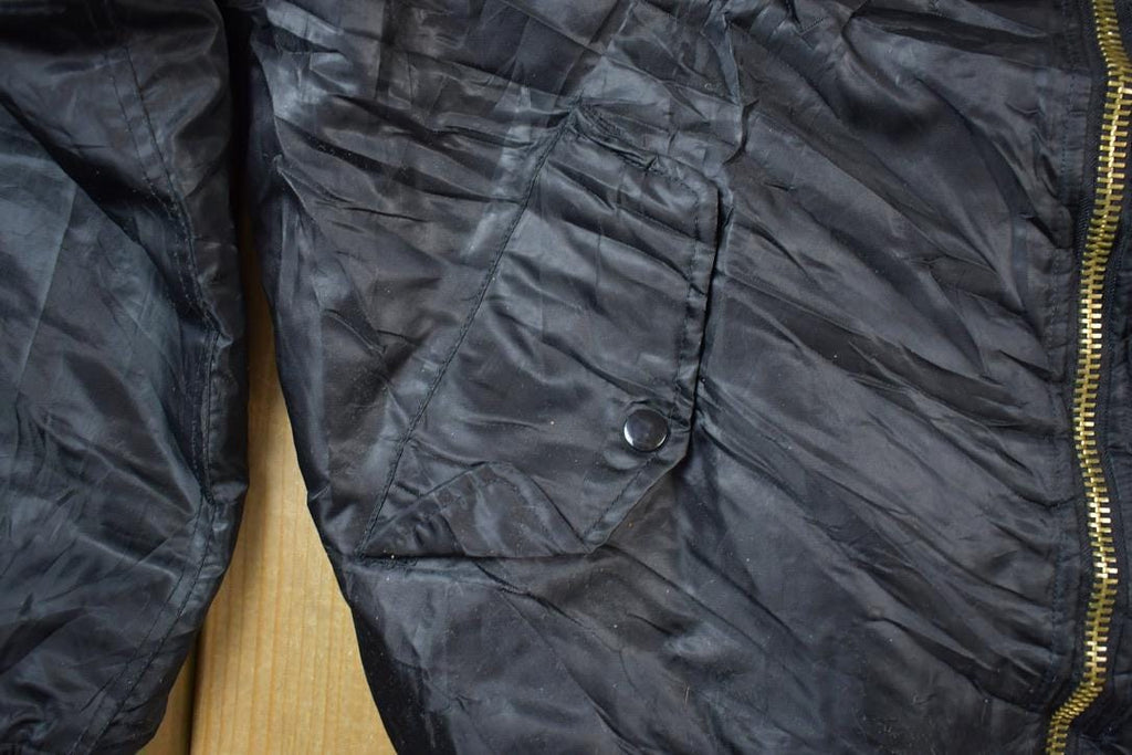 Vintage 1990's Military Reversible Bomber Zip Up Army Jacket