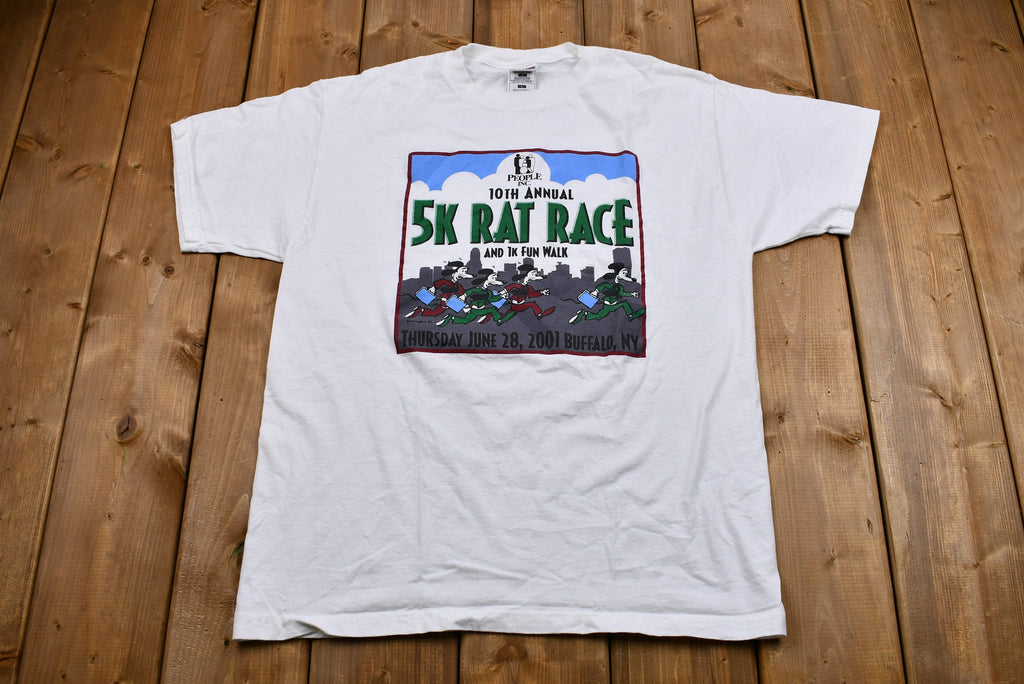 Vintage 2001 Annual 5K Rat Race T-Shirt