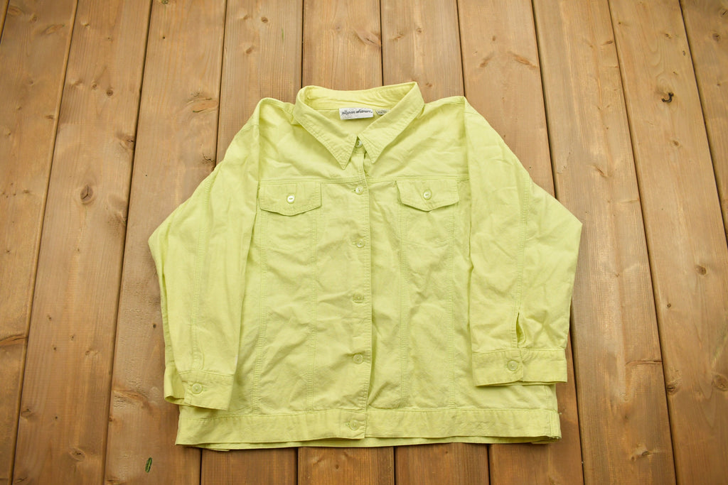Vintage 1990s Allyson Whitmore Green Button Up Shirt