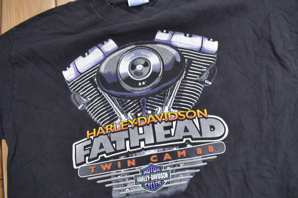 Vintage 1998 Bob's Fond Du Lac Harley Davidson Wisconsin Graphic T-Shirt