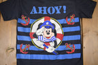 Vintage 1990s Disney Ahoy! Mickey Mouse Nautical T-Shirt  90s Graphic Tee  Vintage Mickey Mouse  Made In USA  90s Disney Tee